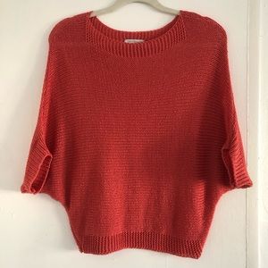 Orange knitted top. M Made in Italy